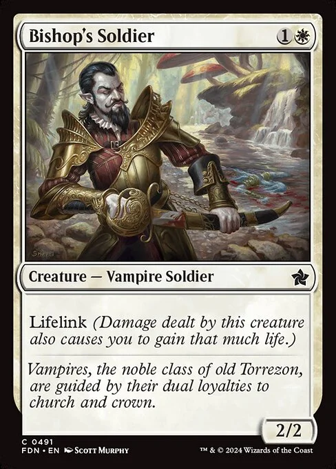 Bishop's Soldier, carta Magic di tipo Creature — Vampire Soldier illustrata da Scott Murphy