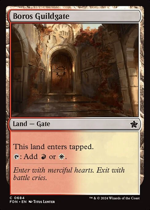 Boros Guildgate, carta Magic di tipo Land — Gate illustrata da Titus Lunter