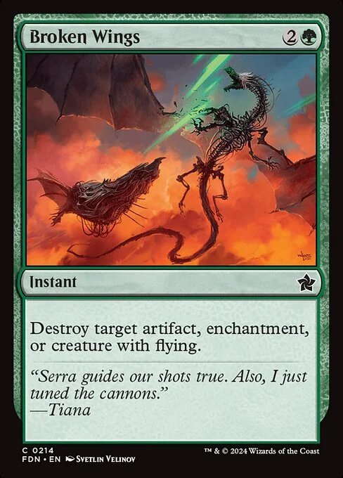 Broken Wings, carta Magic di tipo Instant illustrata da Svetlin Velinov