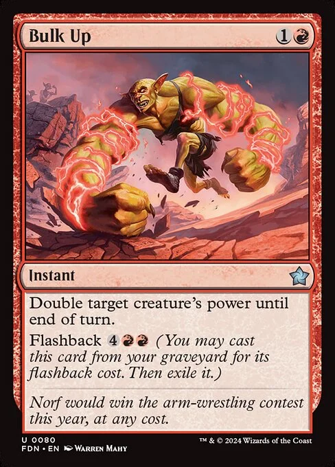 Bulk Up, carta Magic di tipo Instant illustrata da Warren Mahy