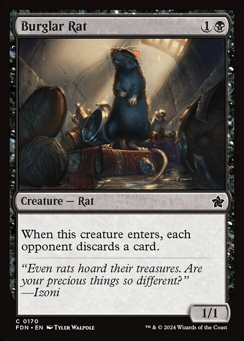 Burglar Rat, carta Magic di tipo Creature — Rat illustrata da Tyler Walpole