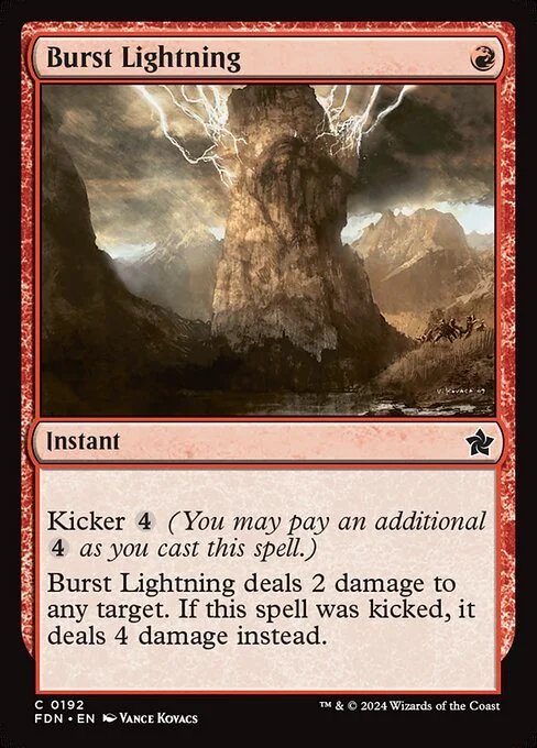 Burst Lightning, carta Magic di tipo Instant illustrata da Vance Kovacs