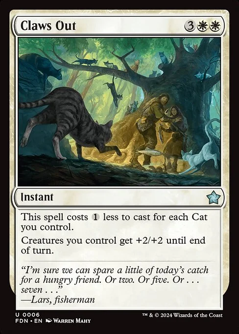 Claws Out, carta Magic di tipo Instant illustrata da Warren Mahy
