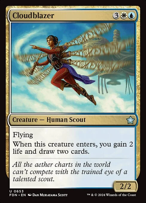 Cloudblazer, carta Magic di tipo Creature — Human Scout illustrata da Dan Murayama Scott