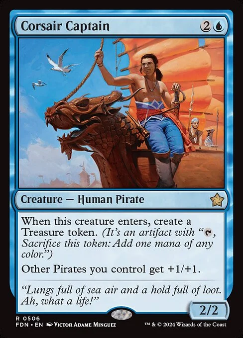Corsair Captain, carta Magic di tipo Creature — Human Pirate illustrata da Victor Adame Minguez