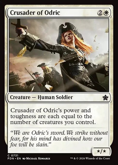 Crusader of Odric, carta Magic di tipo Creature — Human Soldier illustrata da Michael Komarck