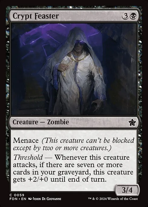Crypt Feaster, carta Magic di tipo Creature — Zombie illustrata da John Di Giovanni