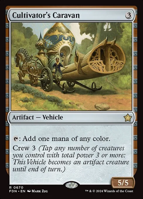 Cultivator's Caravan, carta Magic di tipo Artifact — Vehicle illustrata da Mark Zug