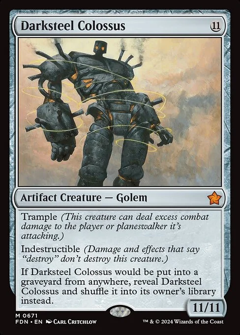 Darksteel Colossus, carta Magic di tipo Artifact Creature — Golem illustrata da Carl Critchlow