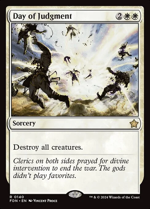 Day of Judgment, carta Magic di tipo Sorcery illustrata da Vincent Proce