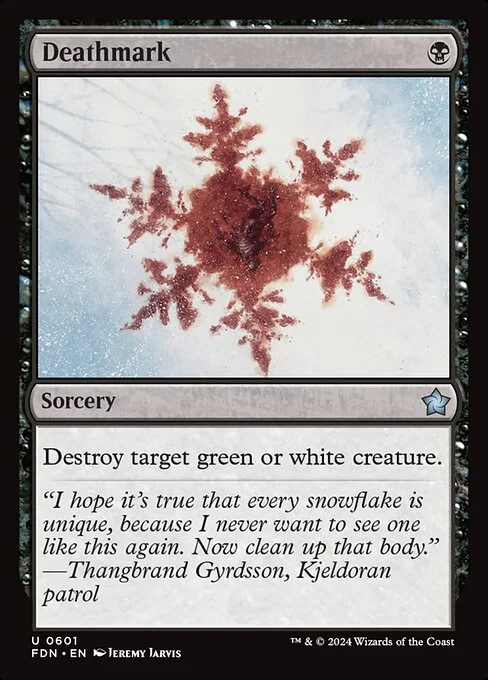 Deathmark, carta Magic di tipo Sorcery illustrata da Jeremy Jarvis