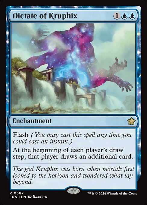 Dictate of Kruphix, carta Magic di tipo Enchantment illustrata da Daarken