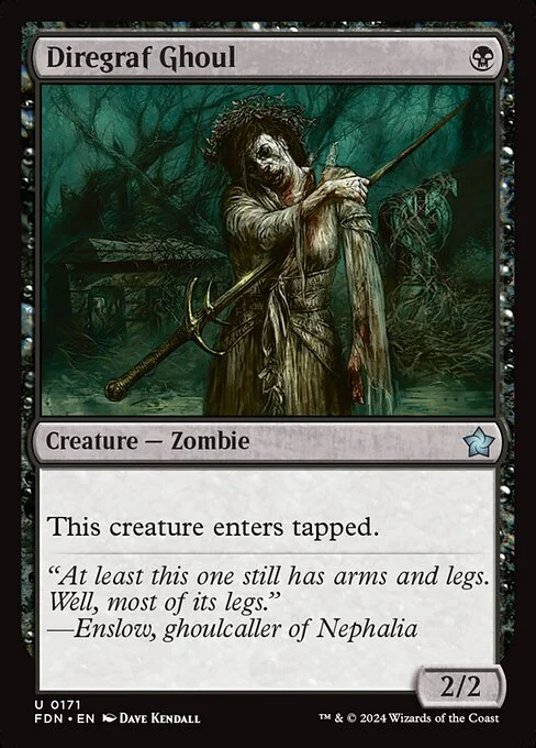 Diregraf Ghoul, carta Magic di tipo Creature — Zombie illustrata da Dave Kendall