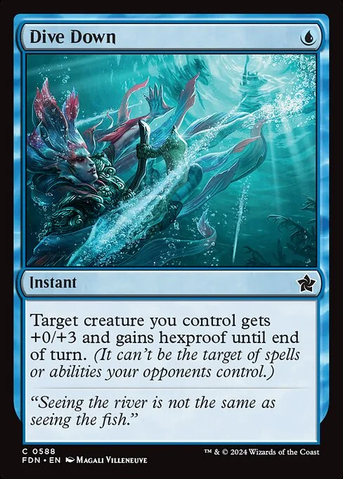 Dive Down, carta Magic di tipo Instant illustrata da Magali Villeneuve