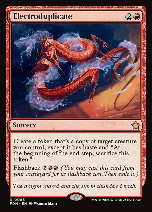 Electroduplicate, carta Magic di tipo Sorcery illustrata da Warren Mahy
