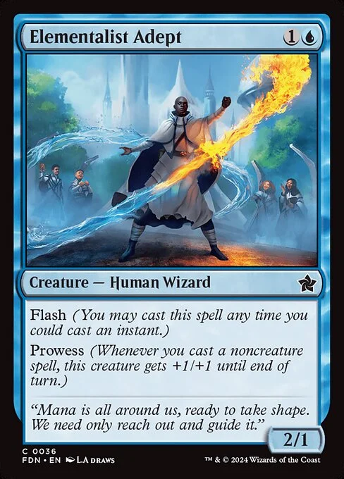 Elementalist Adept, carta Magic di tipo Creature — Human Wizard illustrata da L.A. Draws