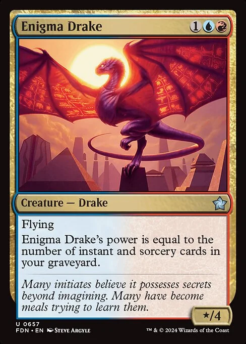 Enigma Drake, carta Magic di tipo Creature — Drake illustrata da Steve Argyle
