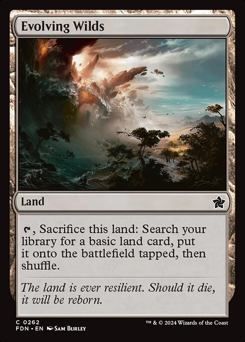 Evolving Wilds, carta Magic di tipo Land illustrata da Sam Burley