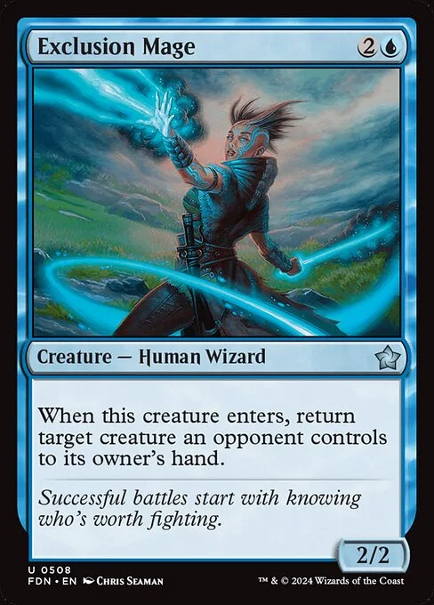 Exclusion Mage, carta Magic di tipo Creature — Human Wizard illustrata da Chris Seaman