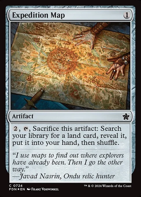 Expedition Map, carta Magic di tipo Artifact illustrata da Franz Vohwinkel