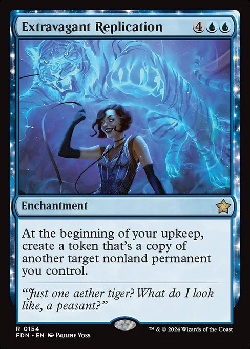 Extravagant Replication, carta Magic di tipo Enchantment illustrata da Pauline Voss