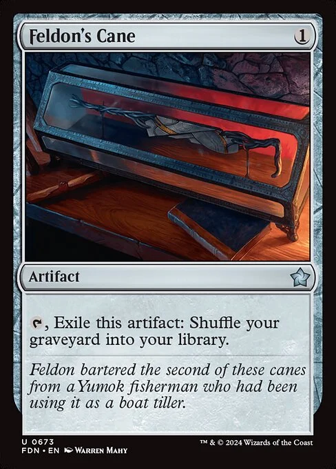 Feldon's Cane, carta Magic di tipo Artifact illustrata da Warren Mahy