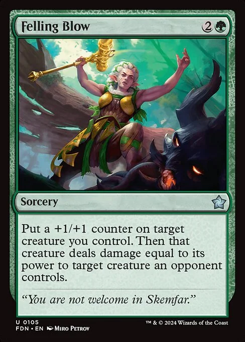 Felling Blow, carta Magic di tipo Sorcery illustrata da Miro Petrov