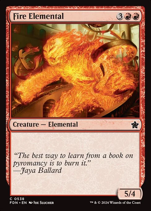 Fire Elemental, carta Magic di tipo Creature — Elemental illustrata da Joe Slucher