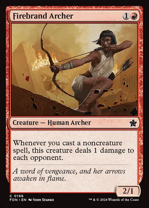 Firebrand Archer, carta Magic di tipo Creature — Human Archer illustrata da John Stanko