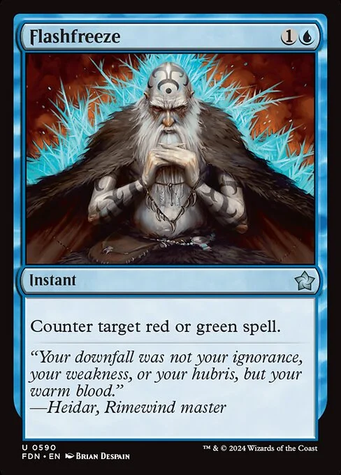Flashfreeze, carta Magic di tipo Instant illustrata da Brian Despain