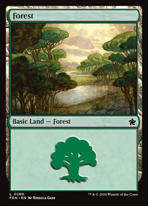 Forest, carta Magic di tipo Basic Land — Forest illustrata da Rebecca Guay
