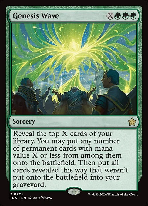Genesis Wave, carta Magic di tipo Sorcery illustrata da Arif Wijaya