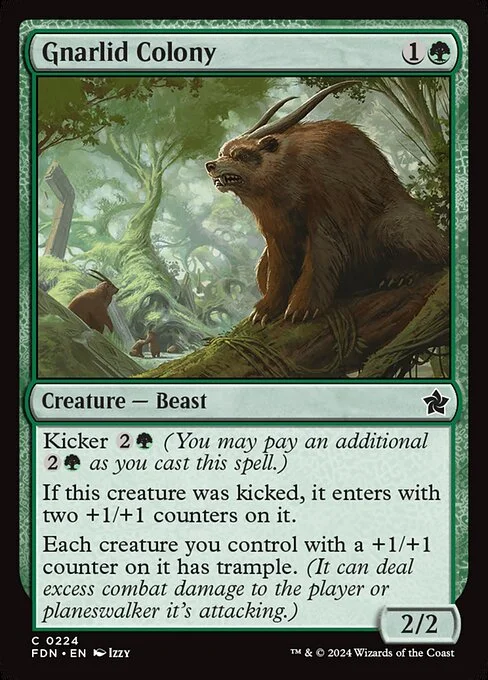 Gnarlid Colony, carta Magic di tipo Creature — Beast illustrata da Izzy