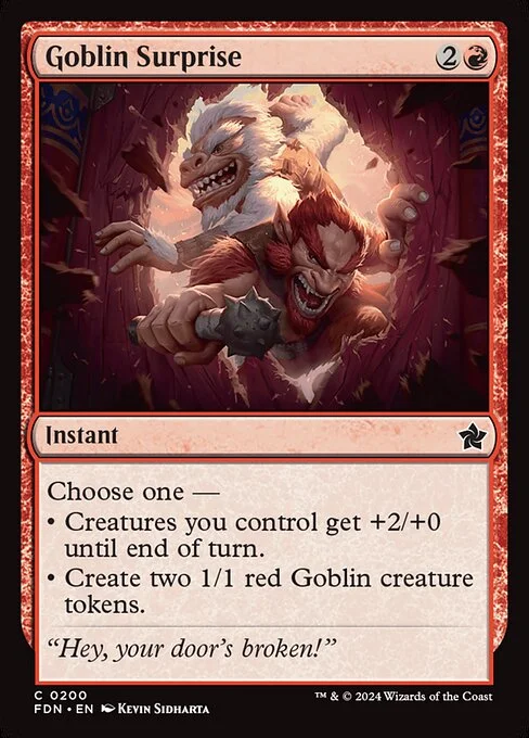 Goblin Surprise, carta Magic di tipo Instant illustrata da Kevin Sidharta
