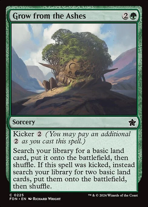 Grow from the Ashes, carta Magic di tipo Sorcery illustrata da Richard Wright