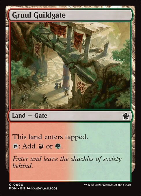 Gruul Guildgate, carta Magic di tipo Land — Gate illustrata da Randy Gallegos