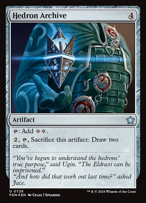 Hedron Archive, carta Magic di tipo Artifact illustrata da Craig J Spearing
