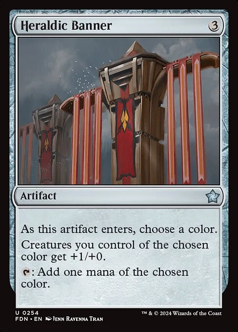 Heraldic Banner, carta Magic di tipo Artifact illustrata da Ravenna Tran