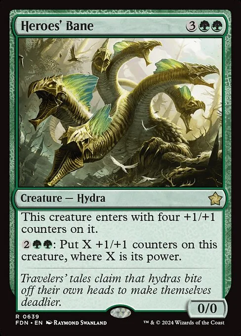 Heroes' Bane, carta Magic di tipo Creature — Hydra illustrata da Raymond Swanland