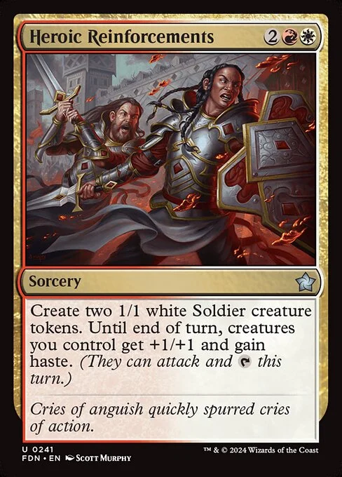 Heroic Reinforcements, carta Magic di tipo Sorcery illustrata da Scott Murphy