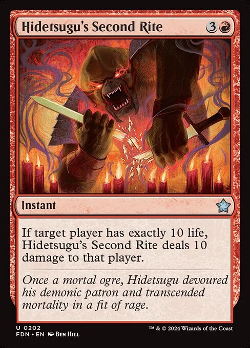Hidetsugu's Second Rite, carta Magic di tipo Instant illustrata da Ben Hill