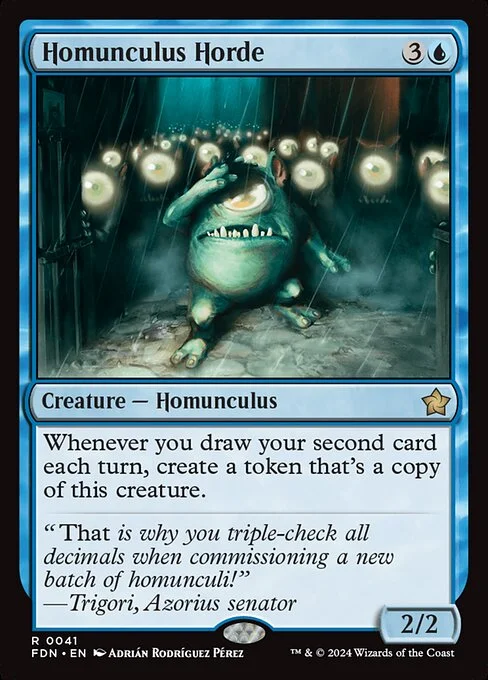 Homunculus Horde, carta Magic di tipo Creature — Homunculus illustrata da Adrián Rodríguez Pérez