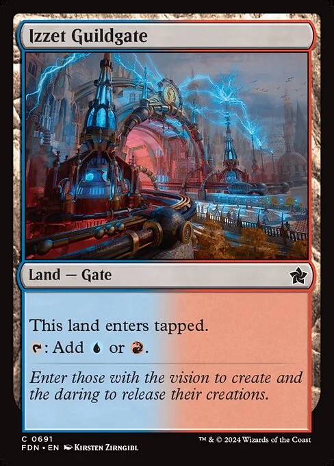Izzet Guildgate, carta Magic di tipo Land — Gate illustrata da Kirsten Zirngibl