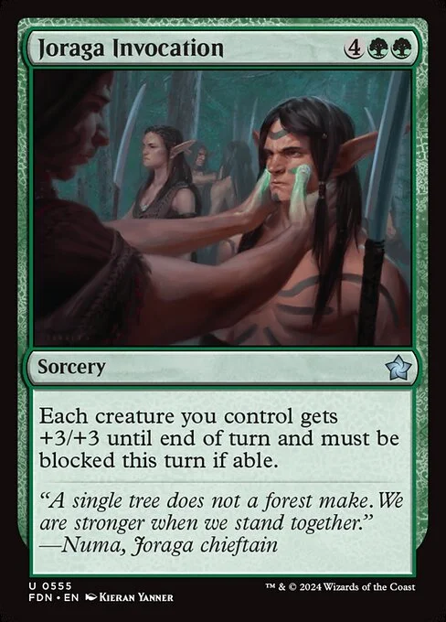 Joraga Invocation, carta Magic di tipo Sorcery illustrata da Kieran Yanner