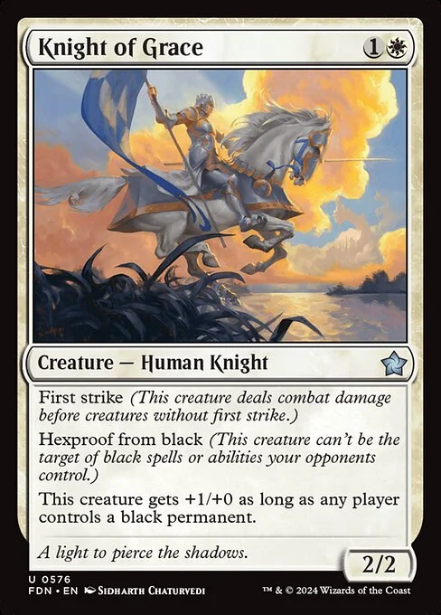 Knight of Grace, carta Magic di tipo Creature — Human Knight illustrata da Sidharth Chaturvedi