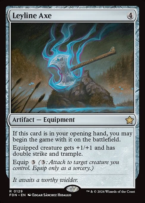 Leyline Axe, carta Magic di tipo Artifact — Equipment illustrata da Edgar Sánchez Hidalgo