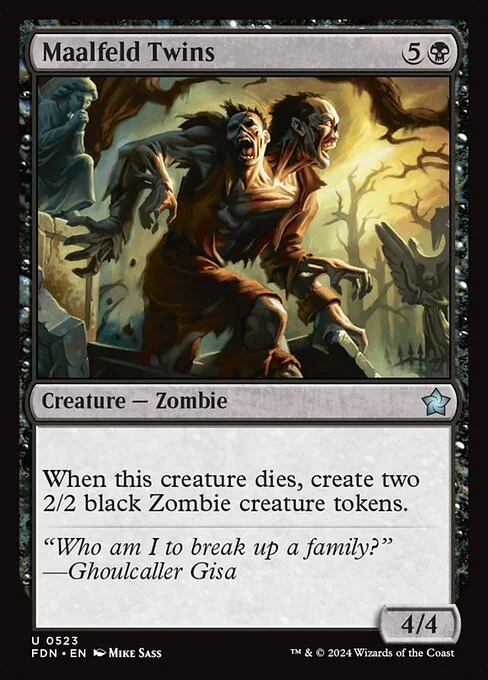 Maalfeld Twins, carta Magic di tipo Creature — Zombie illustrata da Mike Sass