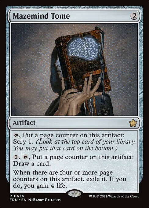 Mazemind Tome, carta Magic di tipo Artifact — Book illustrata da Randy Gallegos