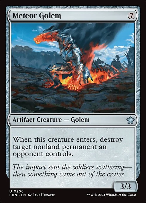 Meteor Golem, carta Magic di tipo Artifact Creature — Golem illustrata da Lake Hurwitz
