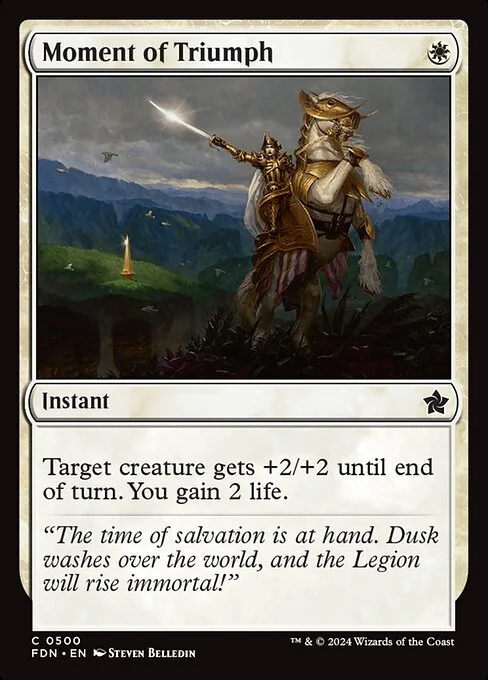Moment of Triumph, carta Magic di tipo Instant illustrata da Steven Belledin